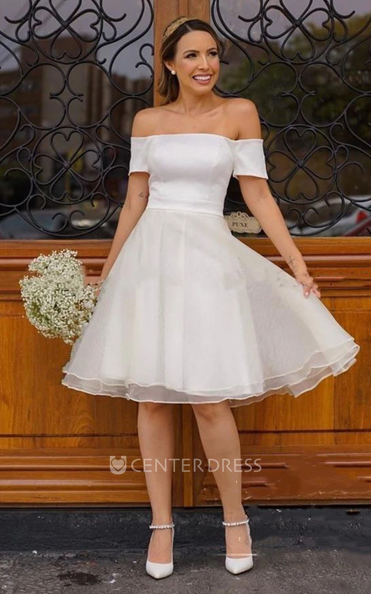 A Line Sleeveless Satin Organza Vintage Zipper Wedding Dress with Pleats