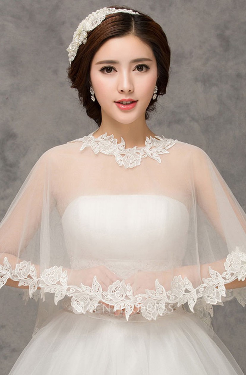 lace shoulder cape