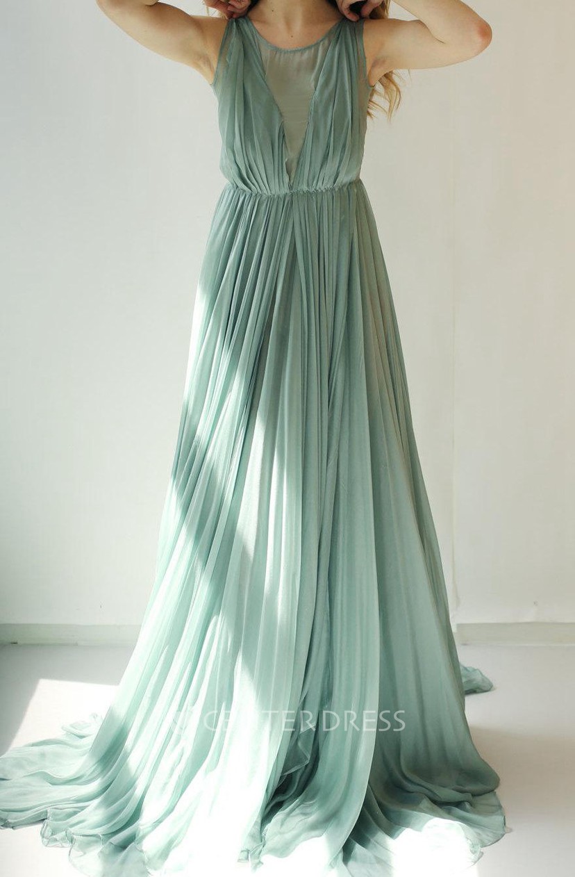 turquoise green gown