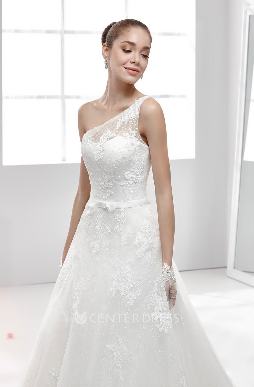 single strap wedding dress